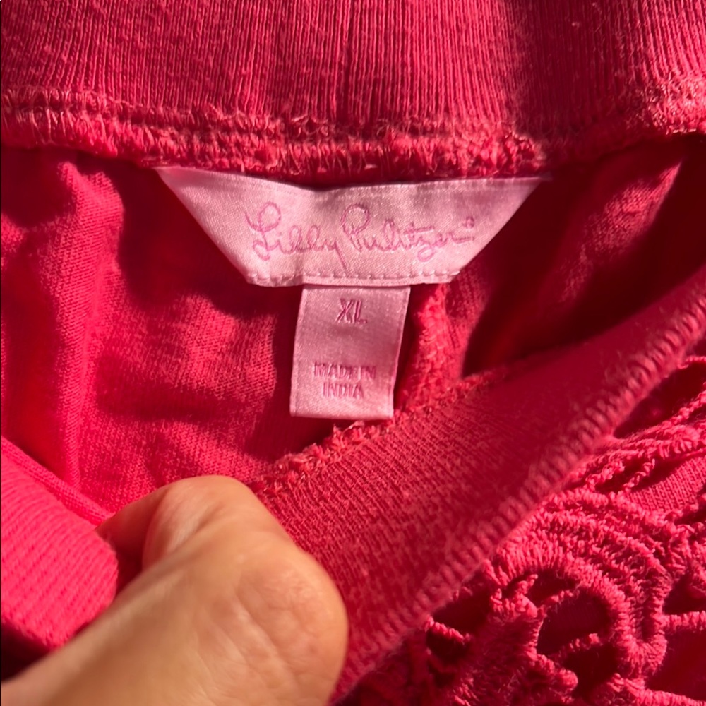 Lilly Pulitzer Pink Lace Shorts size XL - Picture 6 of 8